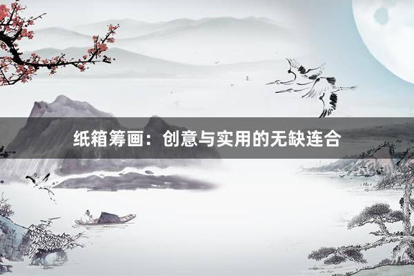 纸箱筹画:创意与实用的无缺连合