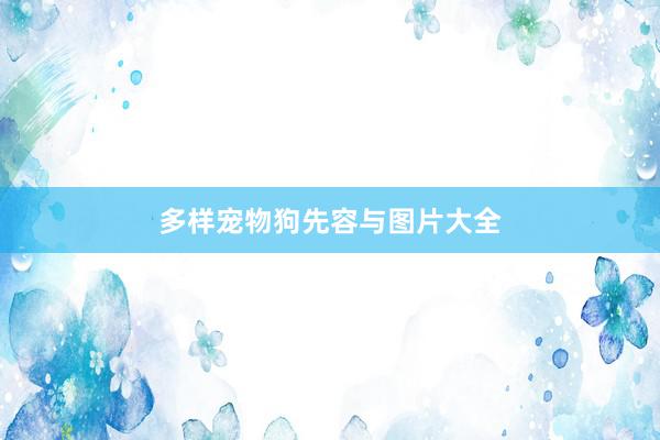 多样宠物狗先容与图片大全